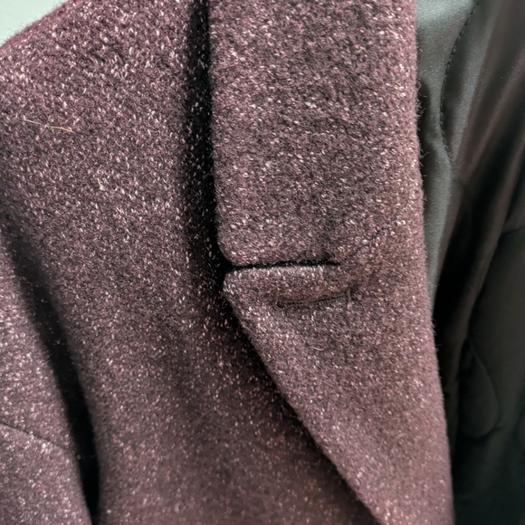 Simons Deep Burgundy Double-Breasted Pea Coat - Picture 11 of 11